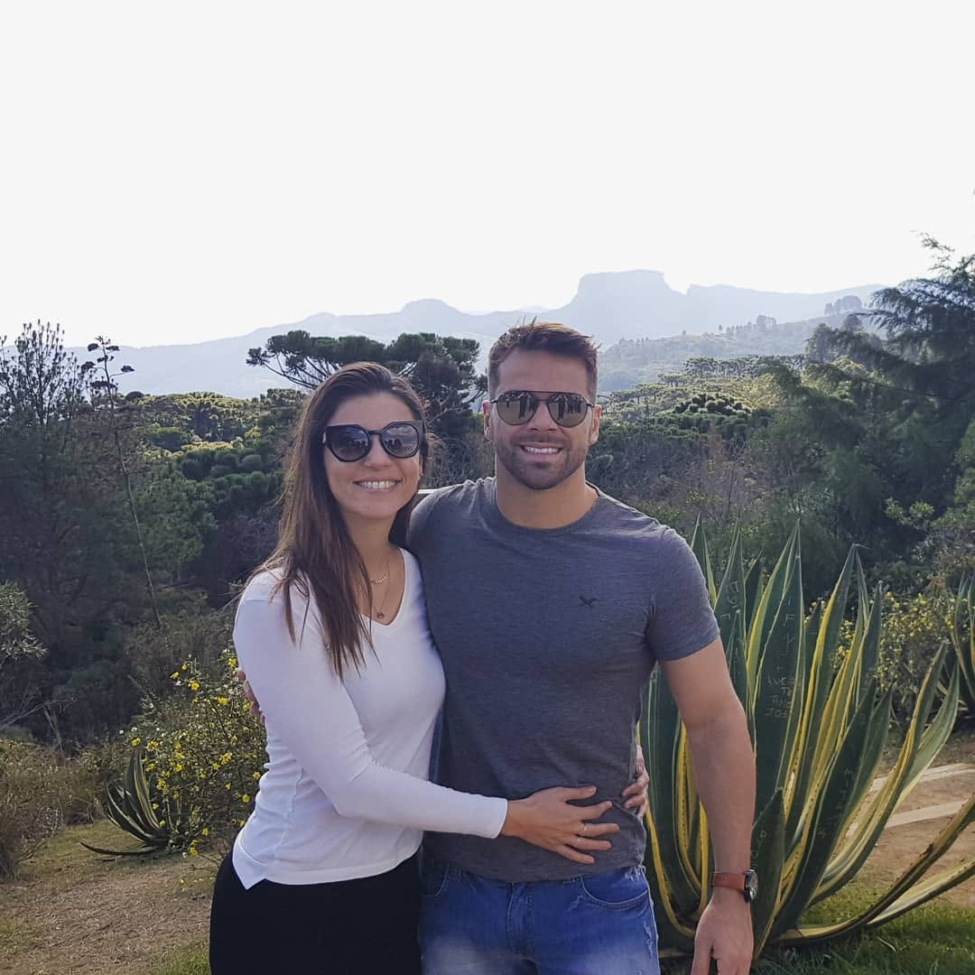 Mariano e Cyntia em uma viagem